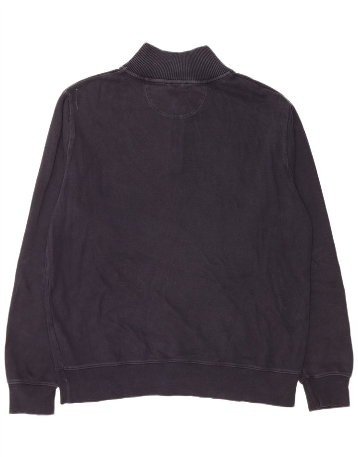 GANT Muška majica s izrezom na patentni zatvarač 2XL tamnoplavi pamuk