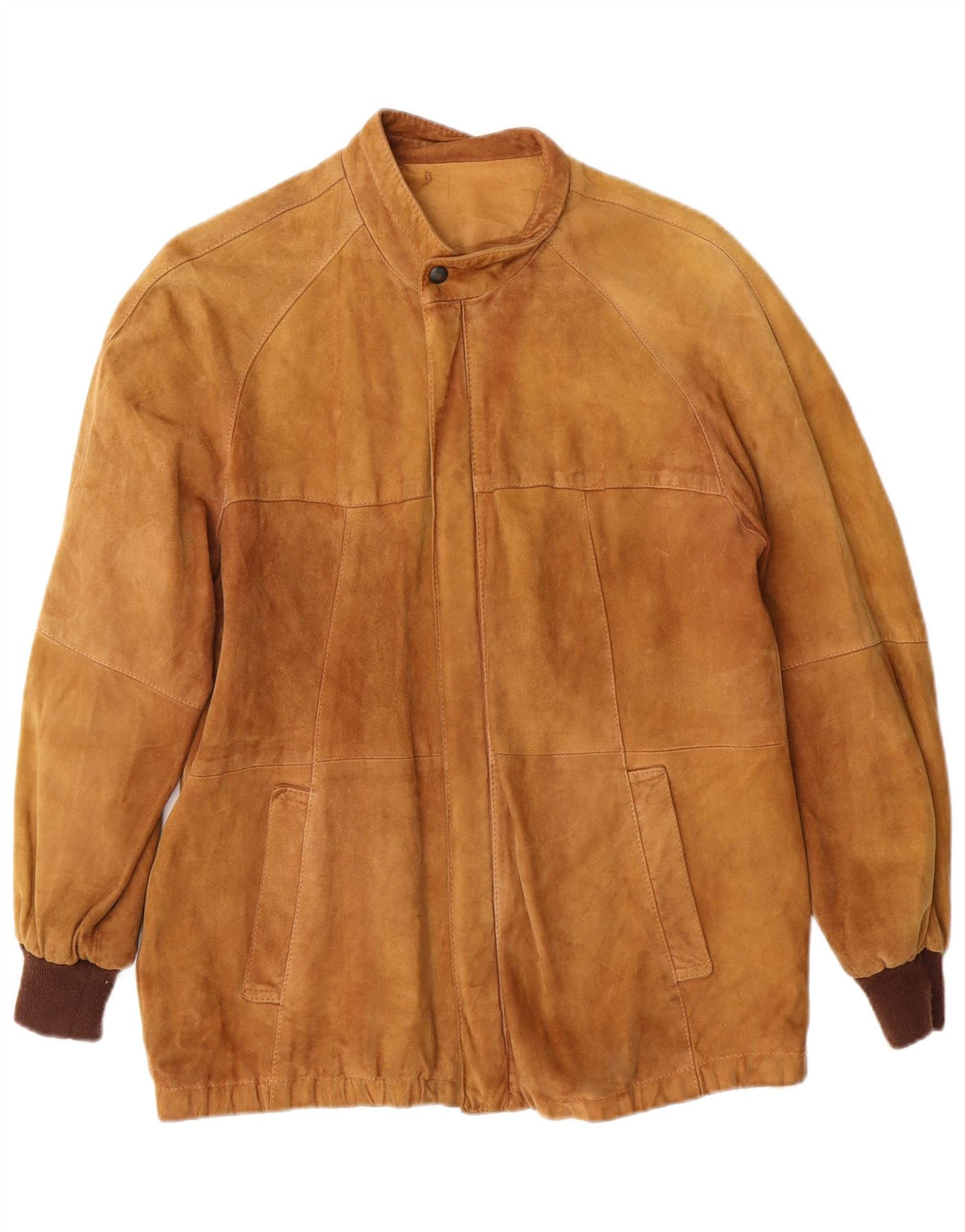 Vintage ženska bomber jakna od brušene kože UK 12 srednje smeđe kože
