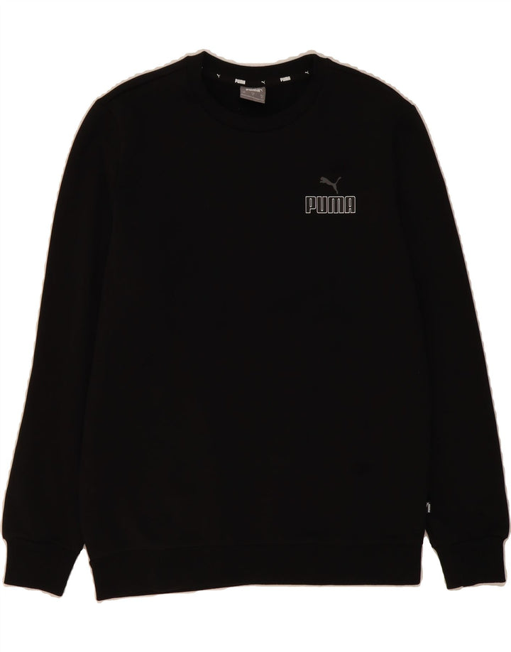 PUMA Mens Sweatshirt Jumper Medium Black Cotton Vintage Puma and Second-Hand Puma from Messina Hembry 
