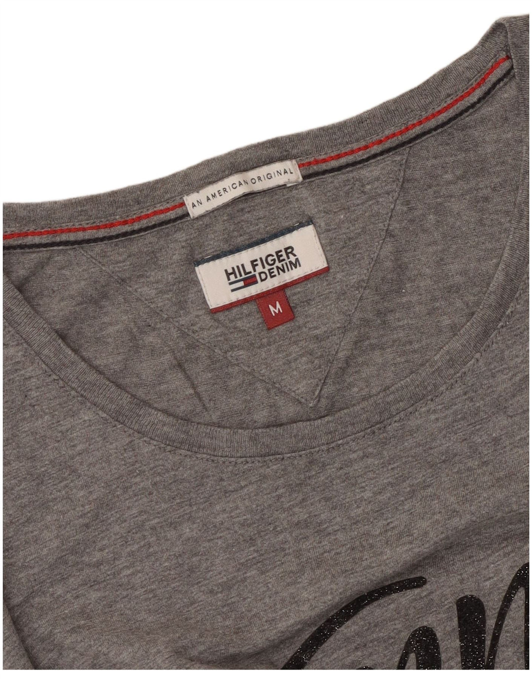 Tommy Hilfiger Ženska majica kratkih rukava s grafičkim motivima UK 14 srednje siva