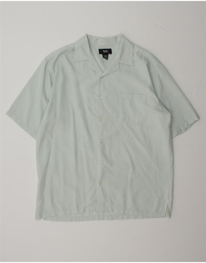 MOSSIMO Mens Short Sleeve Shirt Medium Grey Check Rayon Vintage Mossimo and Second-Hand Mossimo from Messina Hembry 