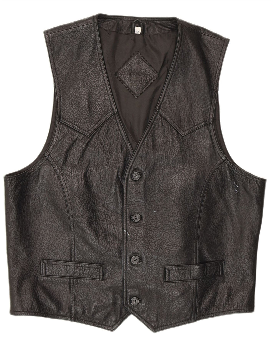 Vintage muški kožni prsluk IT 52 Large Black