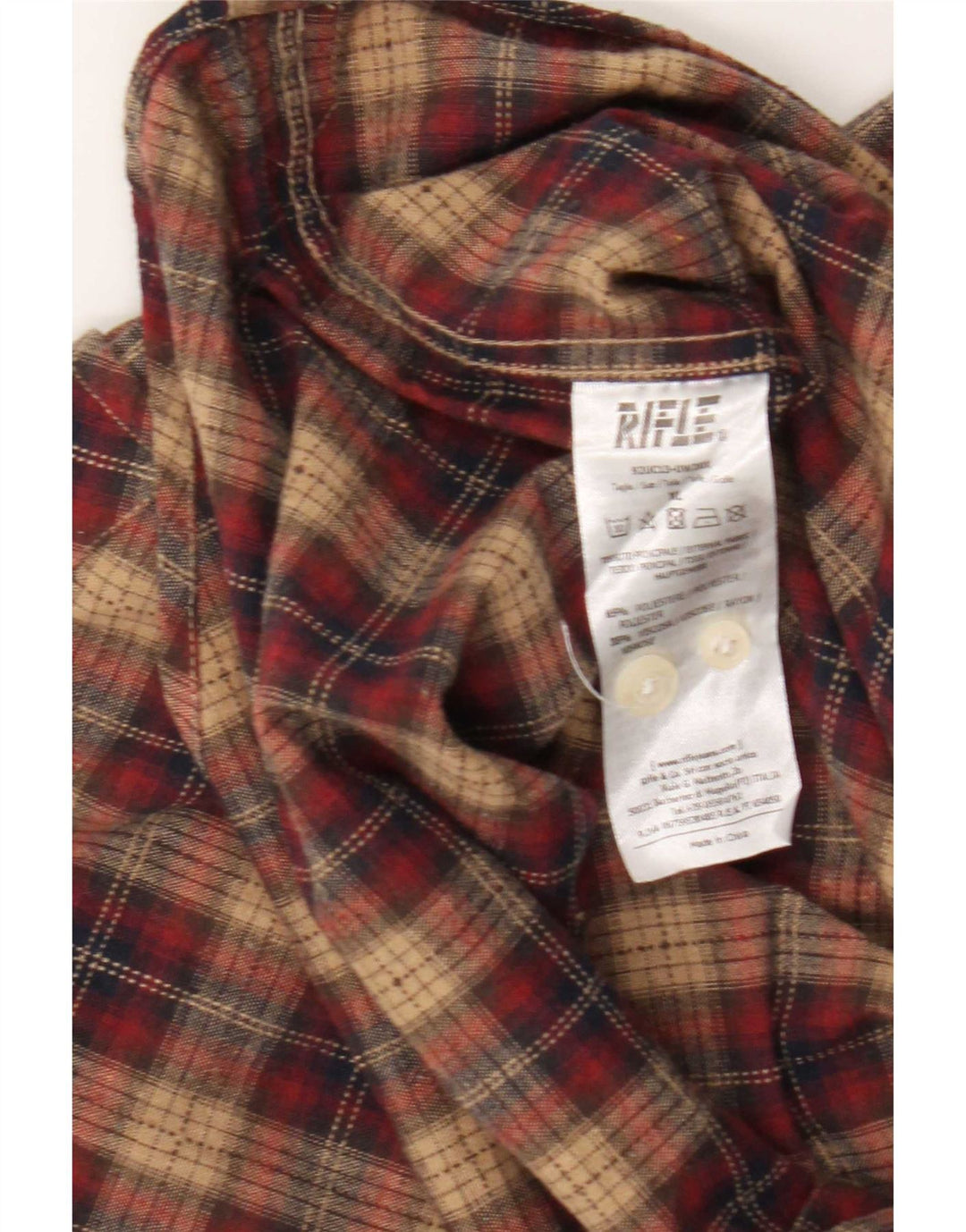 Rifle muška flanelska majica XL crveni karirani poliester