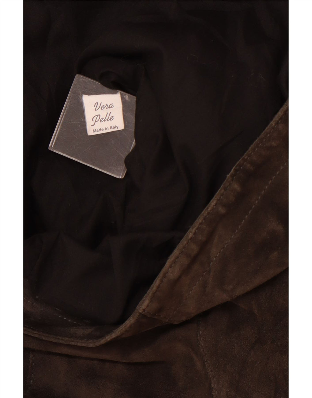 Vintage ženska jakna od brušene kože UK 12 srednje smeđe kože