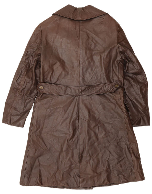 Vintage ženski kožni kaput UK 14 srednje smeđe boje