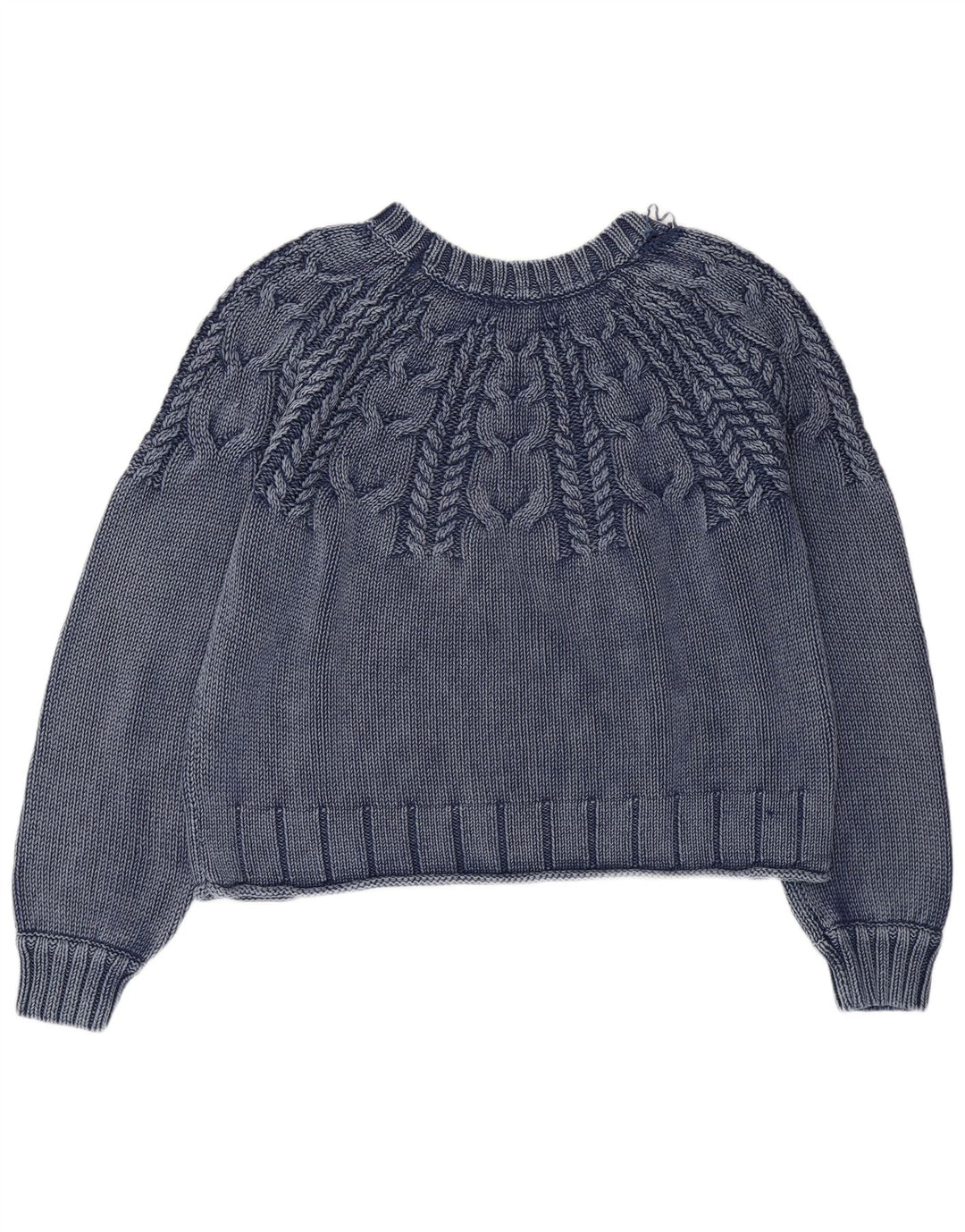 WHITE STUFF Ženski pulover s kratkim izrezom UK 16 Veliki tamnoplavi