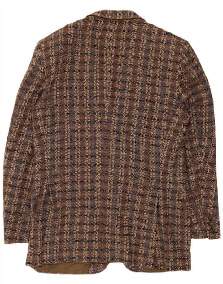 Jaeger muška jakna sa 2 gumba UK 38 srednje smeđa karirana djevičanska vuna