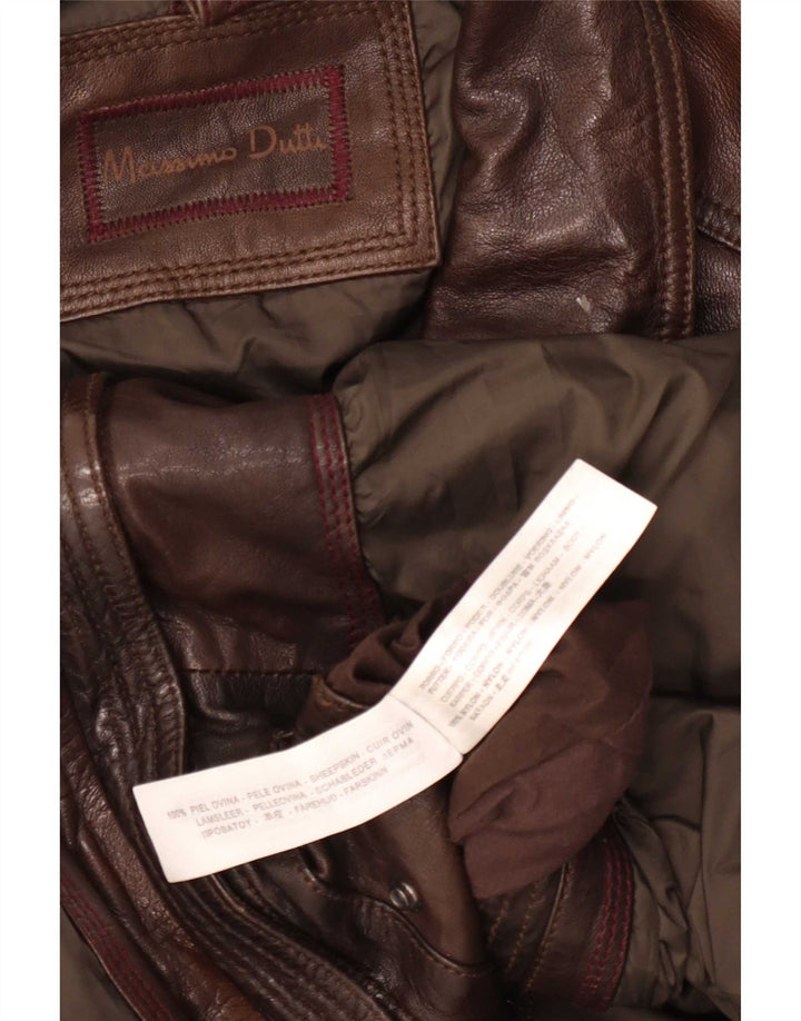 Massimo Dutti muška kožna pomoćna jakna UK 44 2XL smeđa