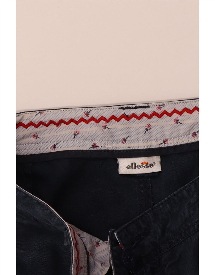 ELLESSE Womens Chino Shorts IT 42 Medium W42 Navy Blue