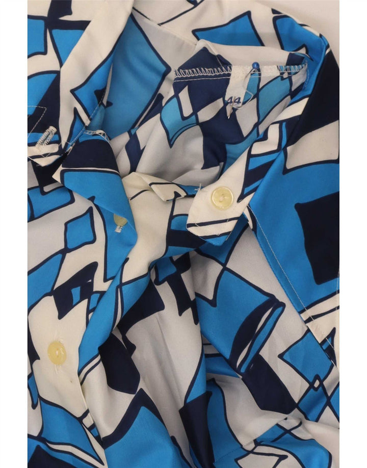 Vintage ženska košulja bluza IT 44 srednje plava geometrijska