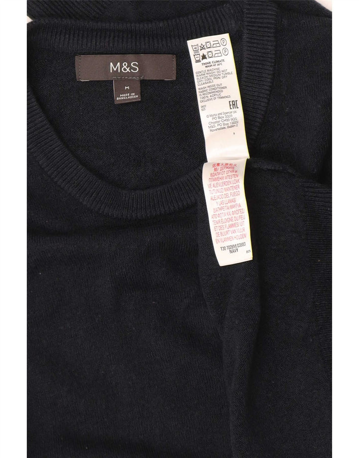 Marks & Spencer muški džemper s okruglim izrezom srednje tamnoplave akrilne boje