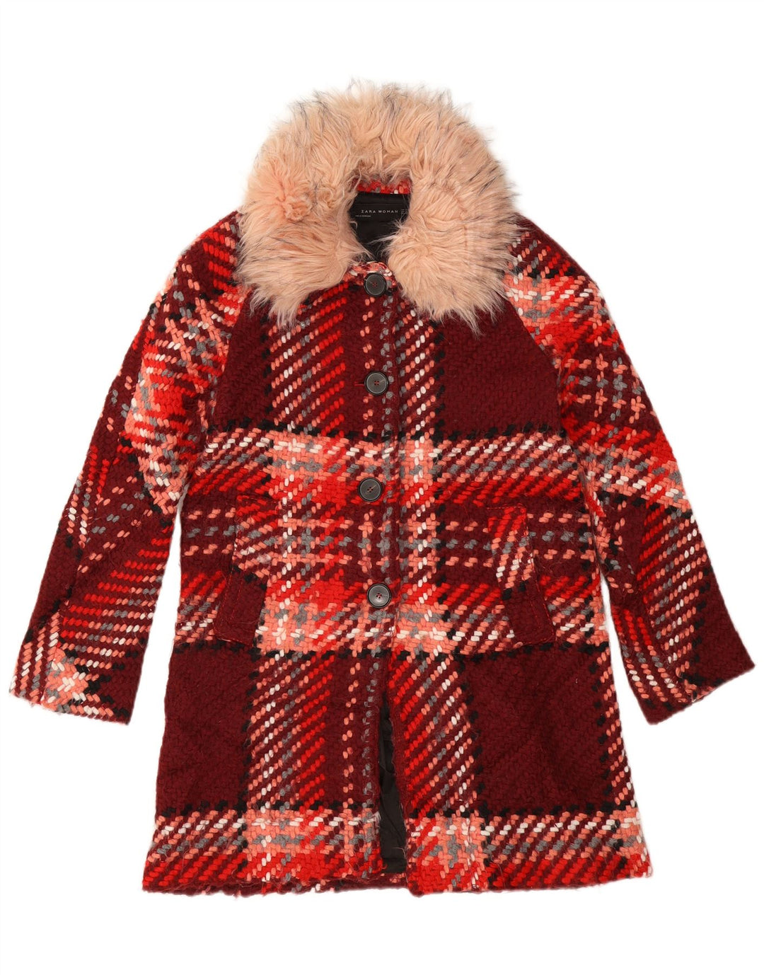 Zara ženski kaput UK 6 XS crveni karirani