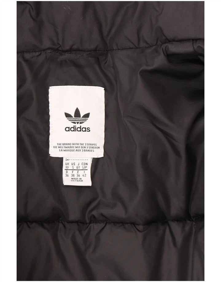 Adidas velika ženska podstavljena jakna UK 10 mala crna poliester