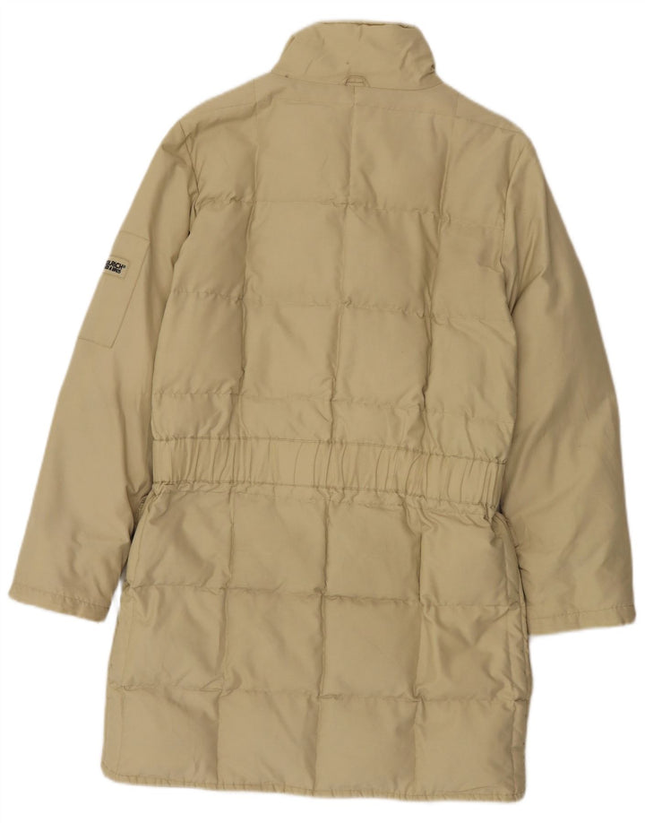 Woolrich ženski preveliki podstavljeni kaput UK 10 Mali bež najlon