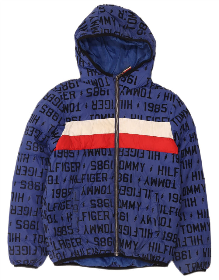Tommy Hilfiger Boys Graphic Podstavljena jakna 12-13 godina velika plava