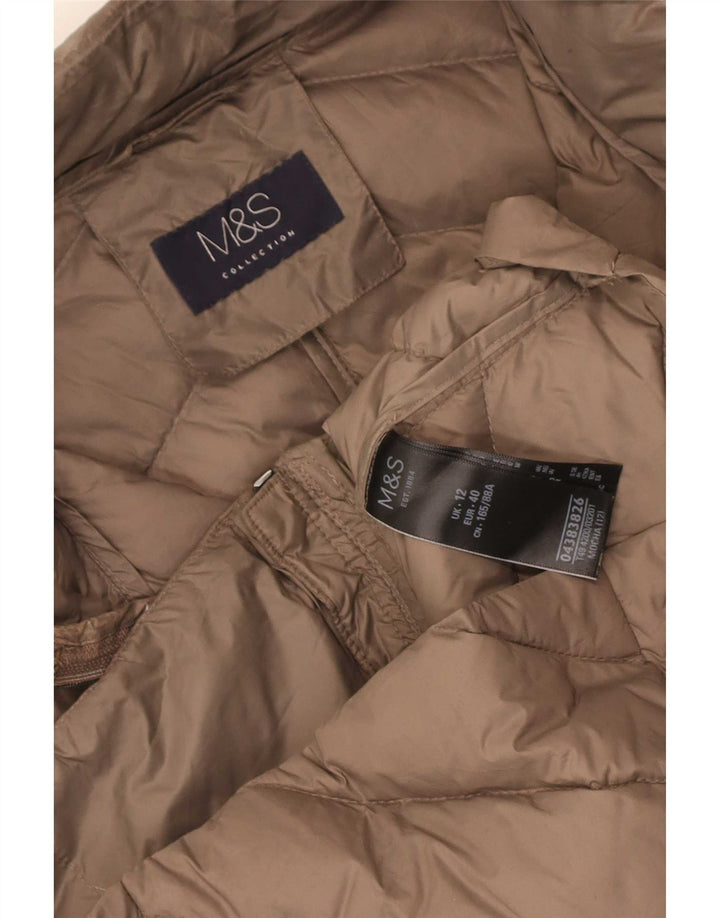 Marks & Spencer ženska podstavljena jakna UK 12 Srednje smeđi poliamid