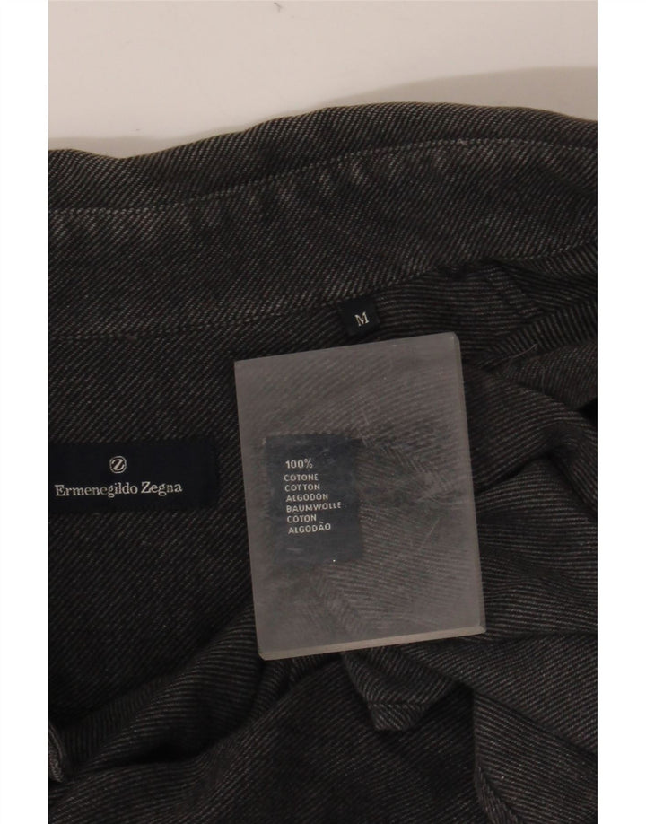 ERMENEGILDO ZEGNA muška košulja srednje sive pruge, pamuk