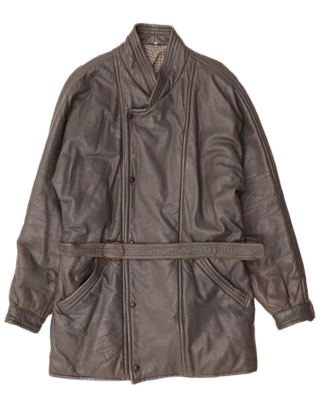 DRESSCO muški kožni kaput IT 54 2XL siva koža