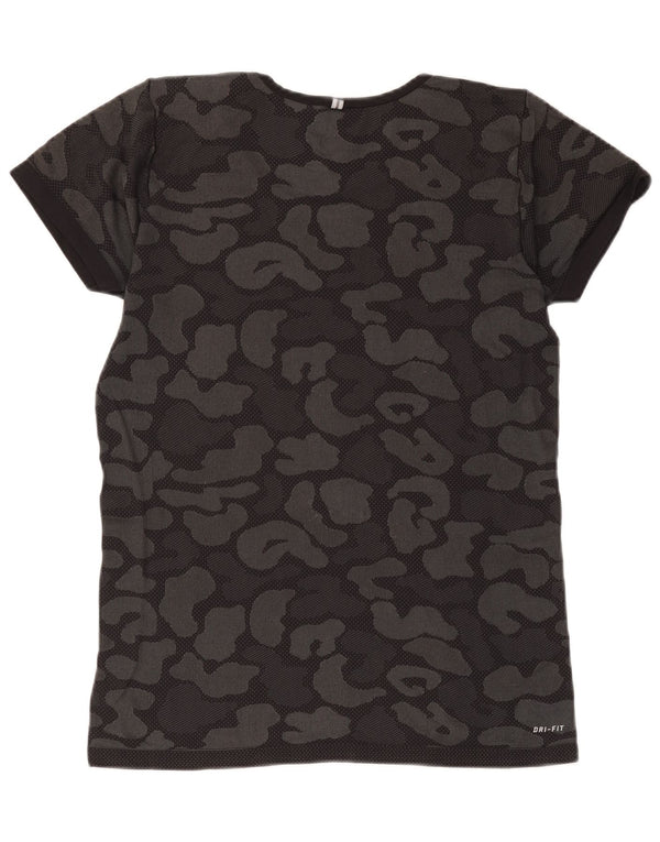 Nike Ženska Dri Fit T-Shirt majica UK 14 Large Black Camouflage