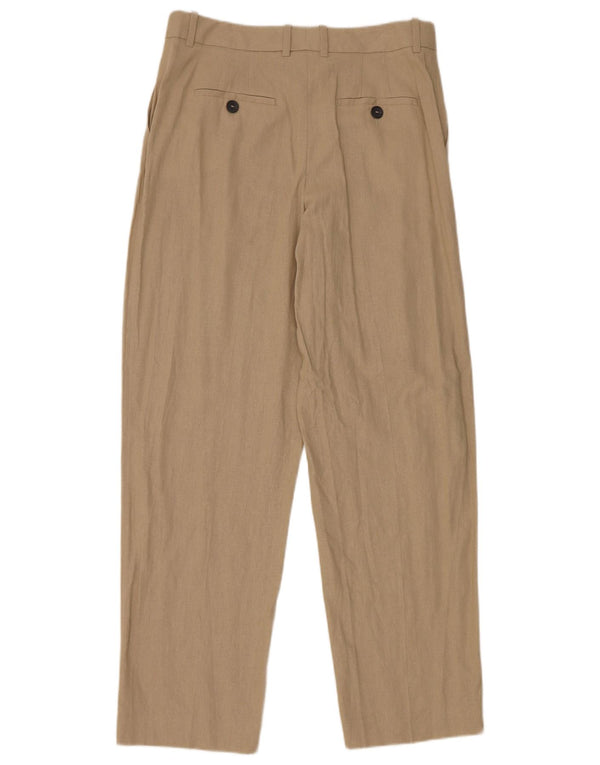 Zara ženske ravne chino hlače male W30 L30 bež lan