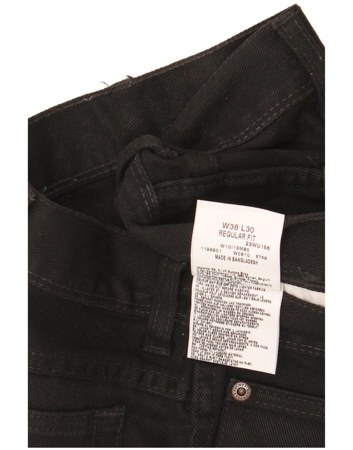 Wrangler muške ravne traperice regularnog kroja W38 L30 crni pamuk