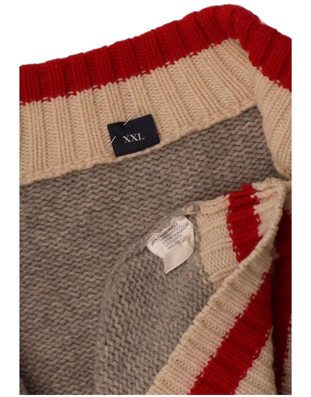 MC NEAL Muški džemper kardigan 2XL siva vunena