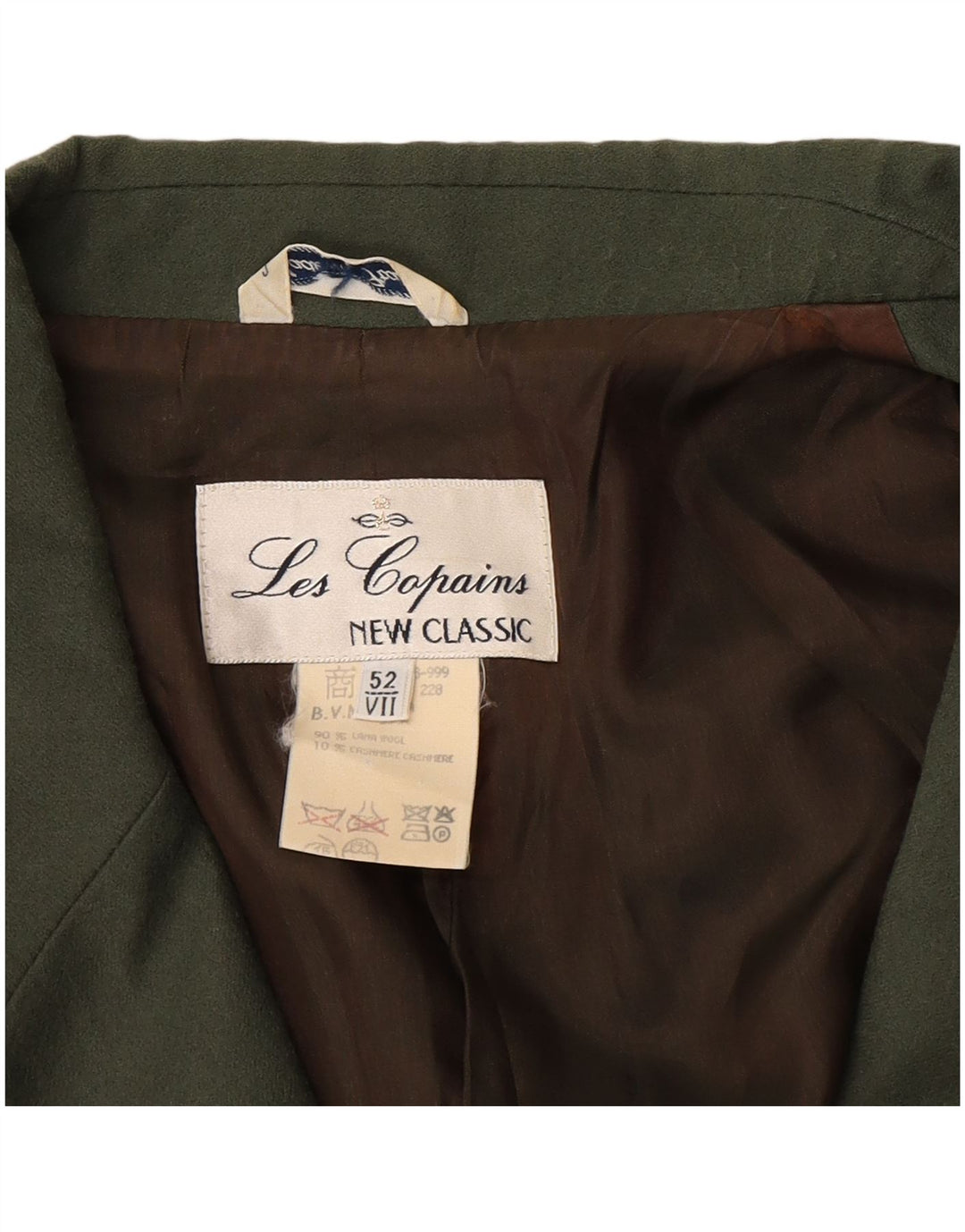 Ženska jakna sa 2 gumba Les Copains IT 52 2XL kaki vuna