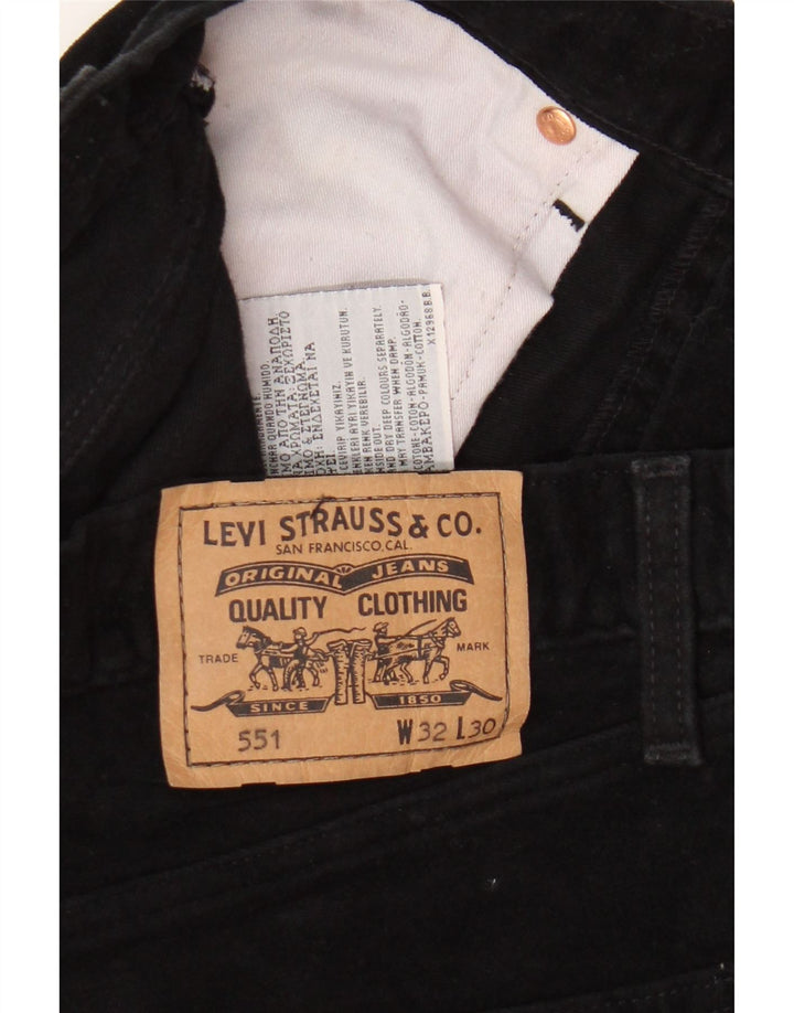 Levi's muške 551 ravne traperice W32 L30 crni pamuk