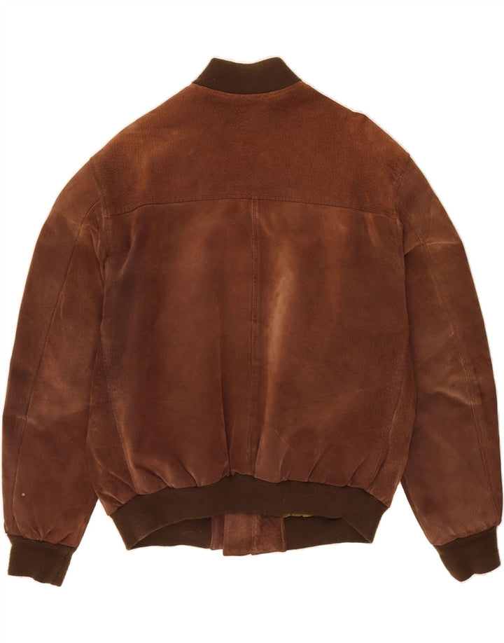 VINTAGE muška bomber jakna od brušene kože UK 40 velika smeđa koža