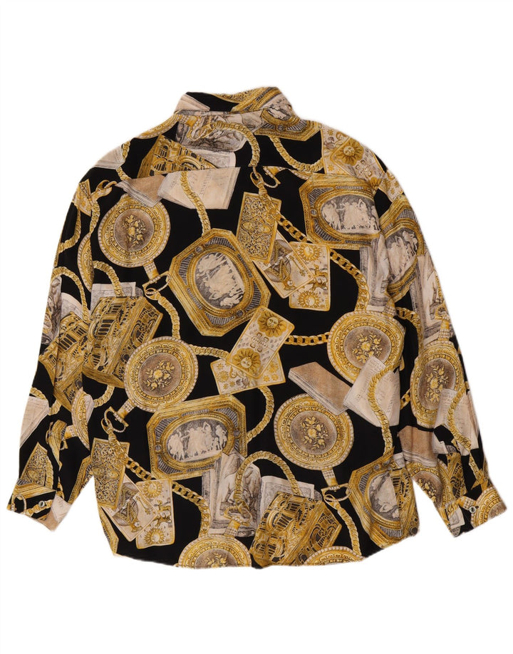 Tipo' S muška košulja s apstraktnim uzorkom srednje crne viskoze