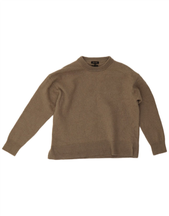 Ženski džemper s okruglim izrezom Massimo Dutti UK 14 Velika siva vunena