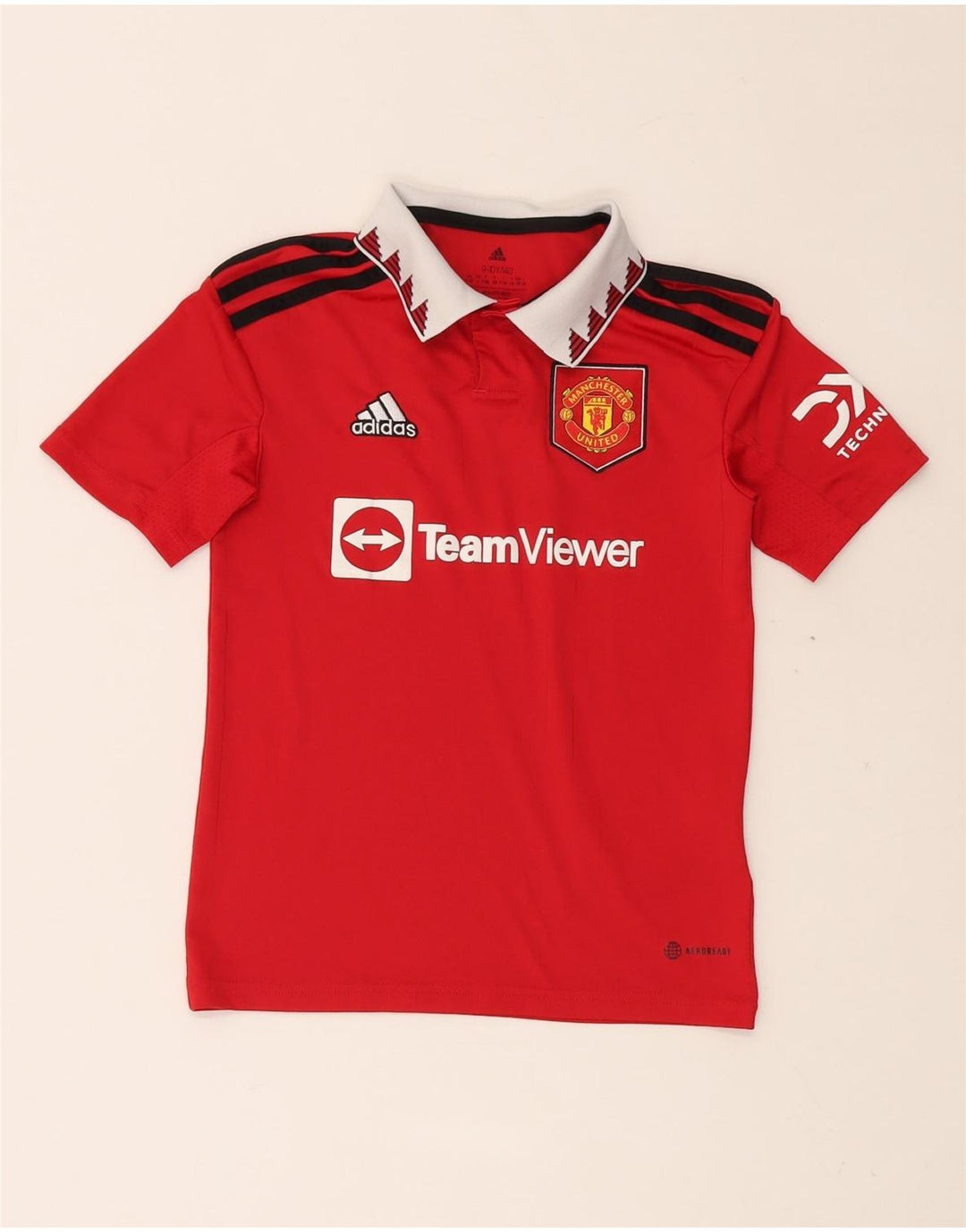 ADIDAS Boys Manchester United Graphic Polo majica 9-10 godina crvena poliester