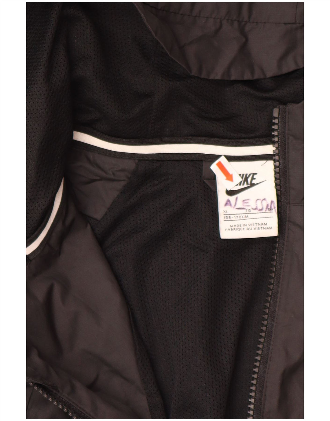 NIKE Kišna jakna s kapuljačom za dječake 13-14 godina XL crni poliester