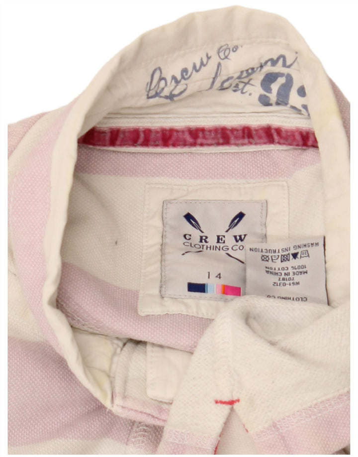 Crew Clothing Ženska majica s kratkim rukavima UK 14 Large Off White Pamuk