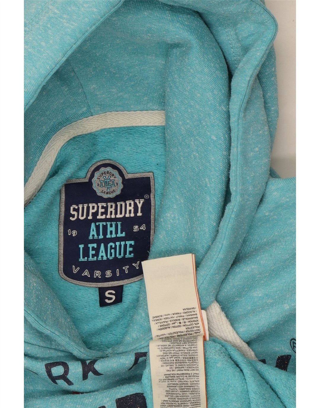 SUPERDRY Ženska majica s kapuljačom London Graphic UK 10 Small Blue Flected