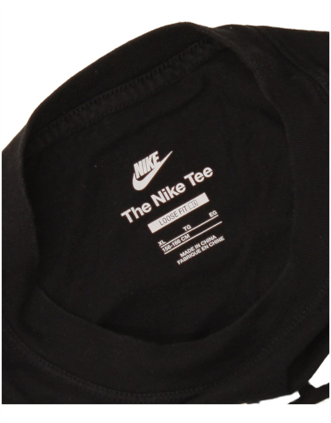 NIKE Girls Loose Crop majica s kratkim rukavima 13-14 godina XL crna