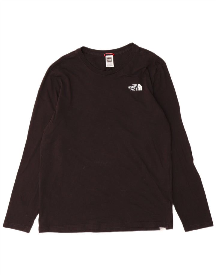 The North Face muška majica dugih rukava srednje crne pamučne boje