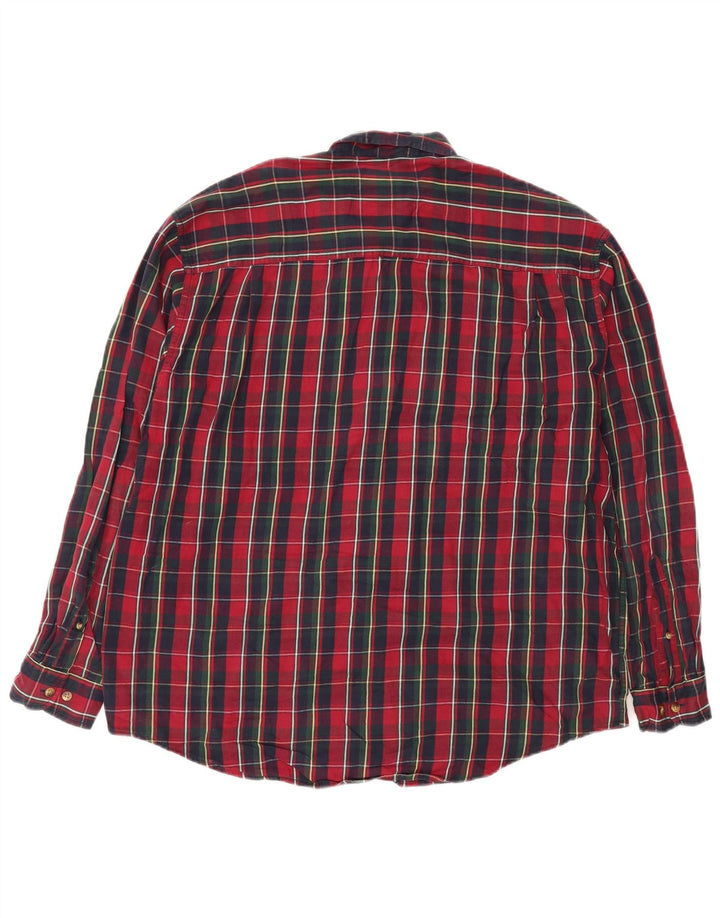 EDDIE BAUER Muška flanelska košulja, veliki crveni karirani pamuk