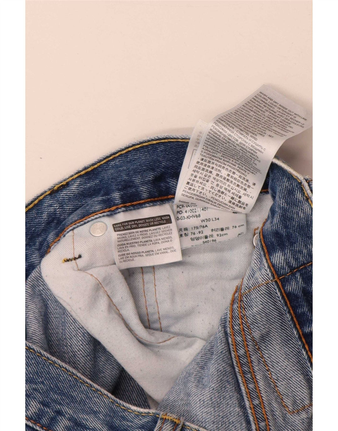 Levi's muške 505 ravne traperice W30 L34 plavi pamuk