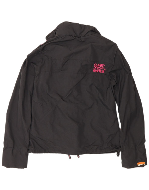 Superdry ženska jakna Regular Fit vjetrovka UK 16 veliki crni najlon
