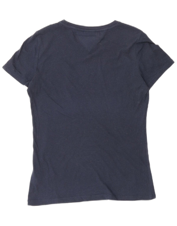 Tommy Hilfiger Ženska majica kratkih rukava s grafičkim motivima UK 10 Mala tamnoplava pamuk