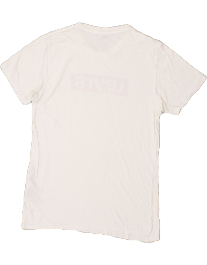 LEVI'S Mens Graphic T-Shirt Top Medium White Cotton Vintage Levi's and Second-Hand Levi's from Messina Hembry 
