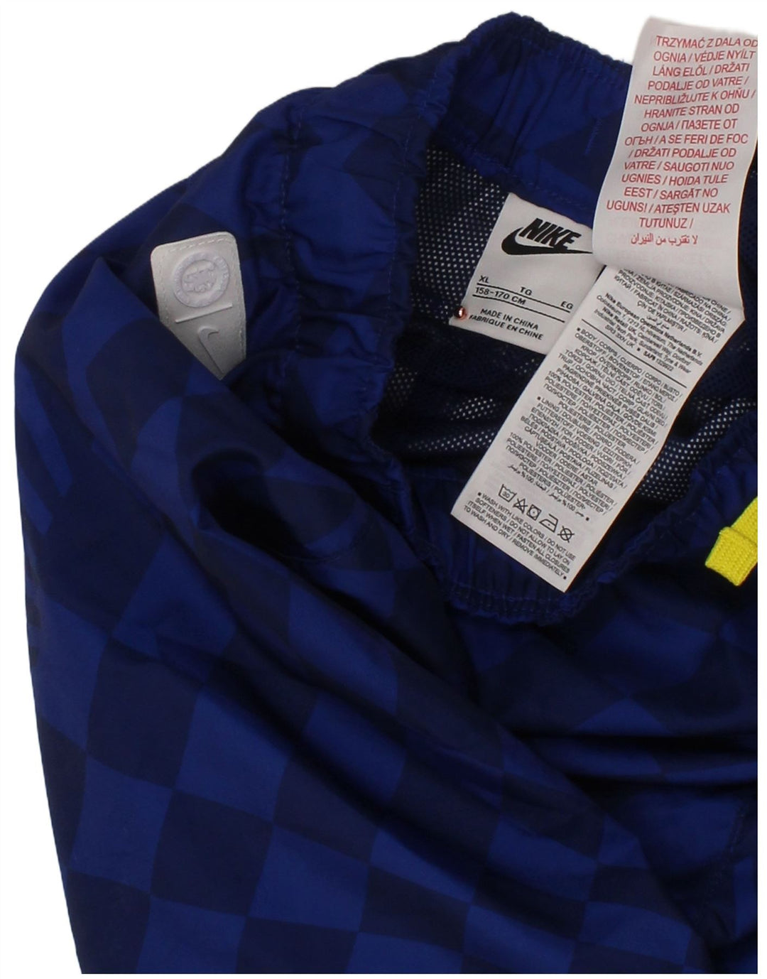 NIKE Sportske kratke hlače za dječake 13-14 godina XL plavi geometrijski poliester