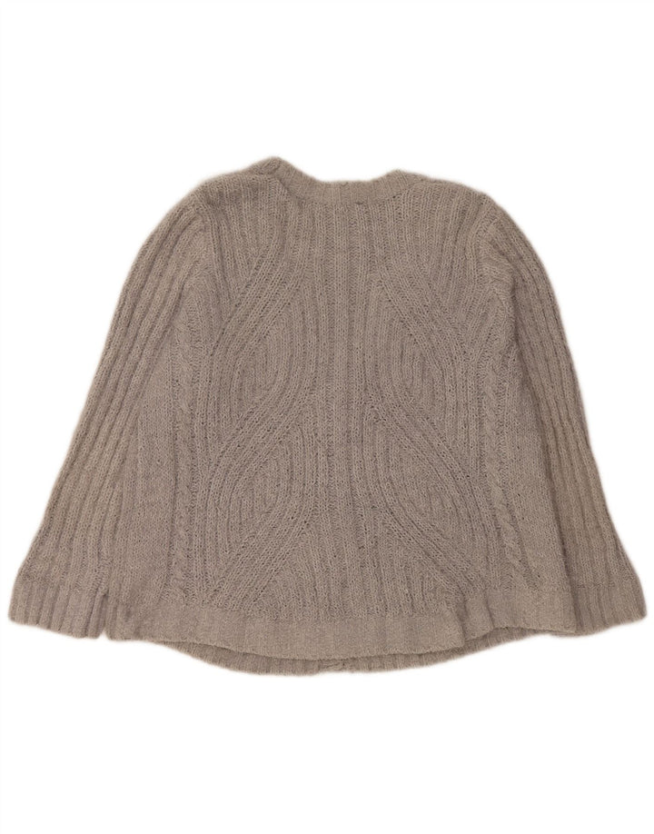 Marks & Spencer ženski prekomjerni kardigan pulover UK 18 XL sivi poliester