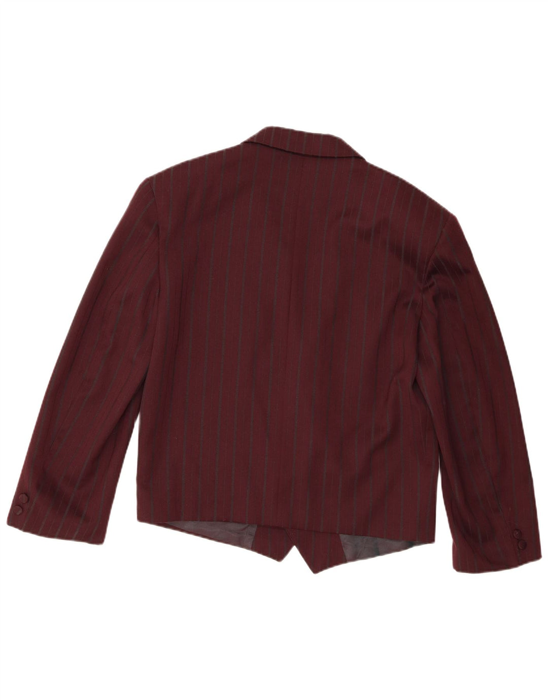 Vintage ženski blejzer sako s dvorednim kopčanjem IT 48 XL na pruge tamnocrvene boje