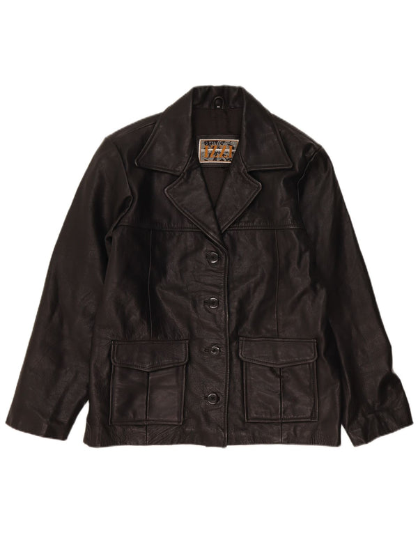 Izzi ženska kožna jakna UK 14 srednje crna