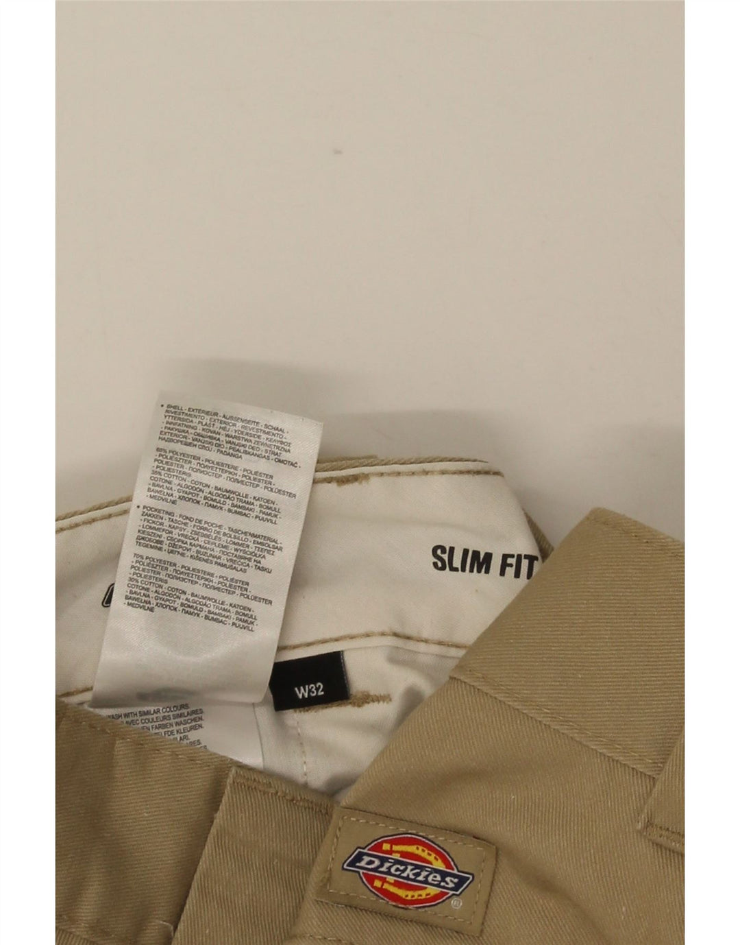 DICKIES Muške uske chino kratke hlače W32 srednje bež poliester