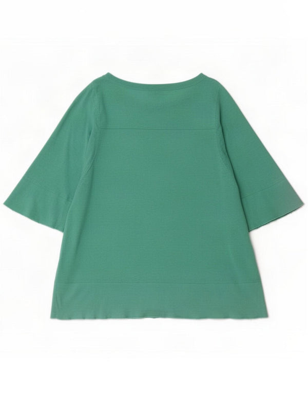 Phase Eight Ženska majica s 3/4 rukavima UK 14 Medium Green Cotton