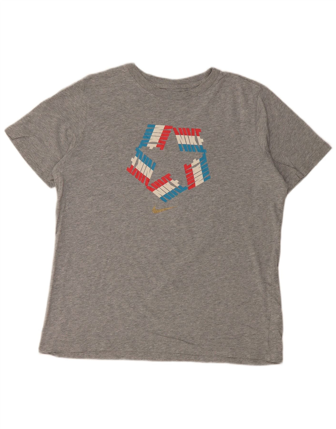 NIKE ženska majica kratkih rukava standardnog kroja UK 18 XL sivi pamuk