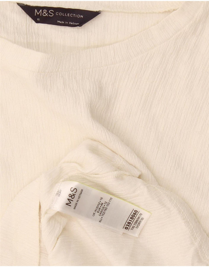 Marks & Spencer ženska majica s dugim rukavima UK 16 Large Off White